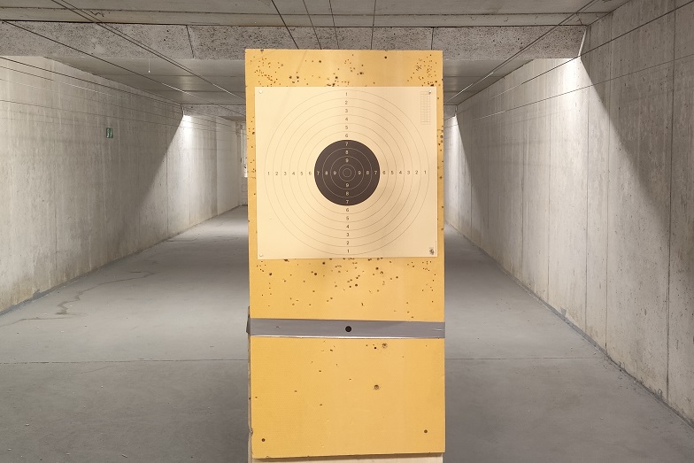 Target set up on the range
